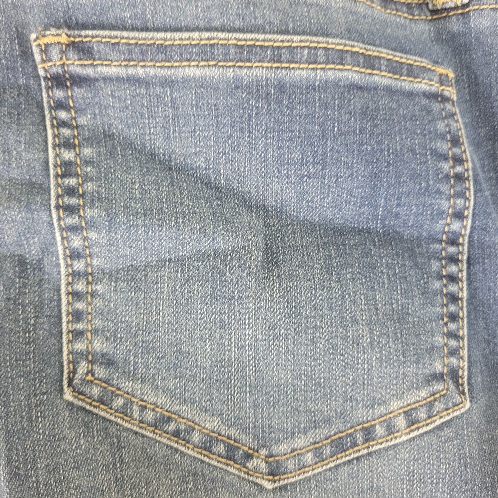 Versona Womens Jeans Size 33 Actual W35 x L26.5 Mom Embroidered Hem Blue Denim - Picture 14 of 15